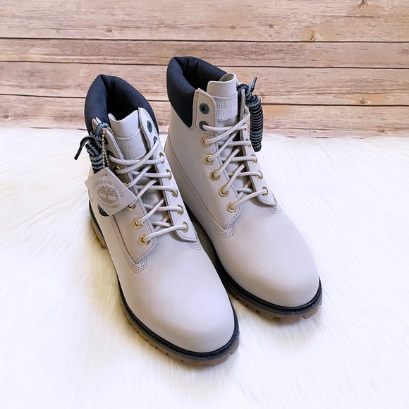 Timberland Men’s Premium 6 Inch Waterproof White Boots - Picture 6 of 8